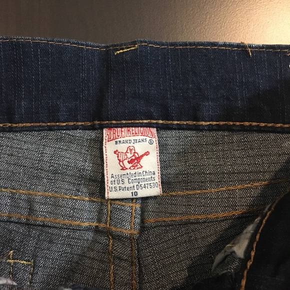 True Religion vintage wash blue jeans in size 10 - Picture 7 of 16